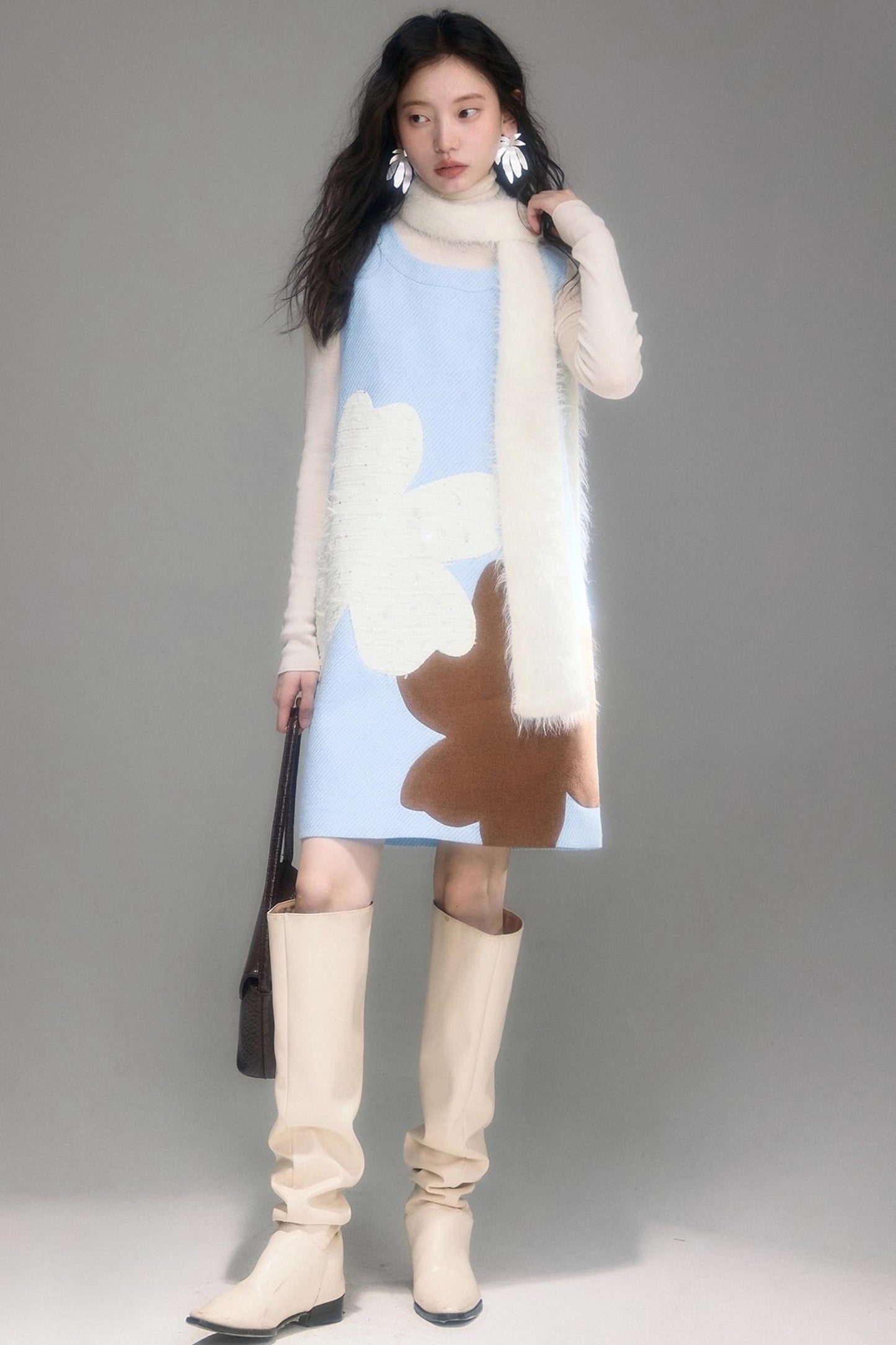 Contrasting Flower Patchwork Sundress