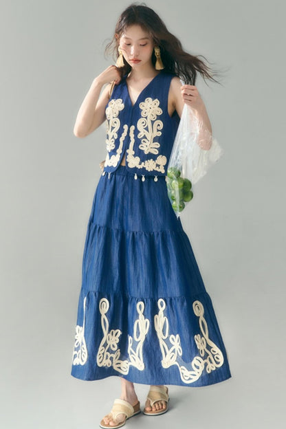 Vine & Shell Ensemble Skirt Set-Up