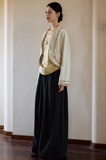 Simple Black Wide-Leg Pants