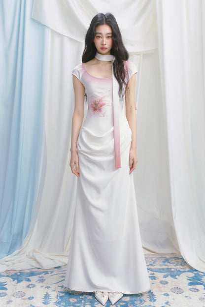 Elegance Tantalum Print Dress