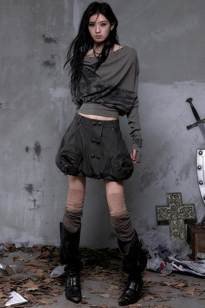 Court Street Leather Skirt