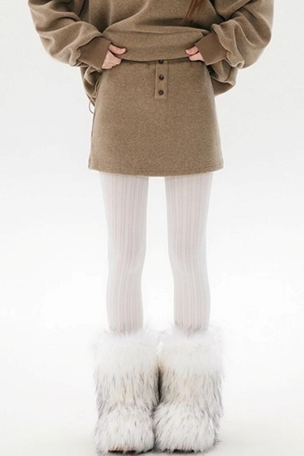 Smoky Winter Hoodie Skirt Set-Up