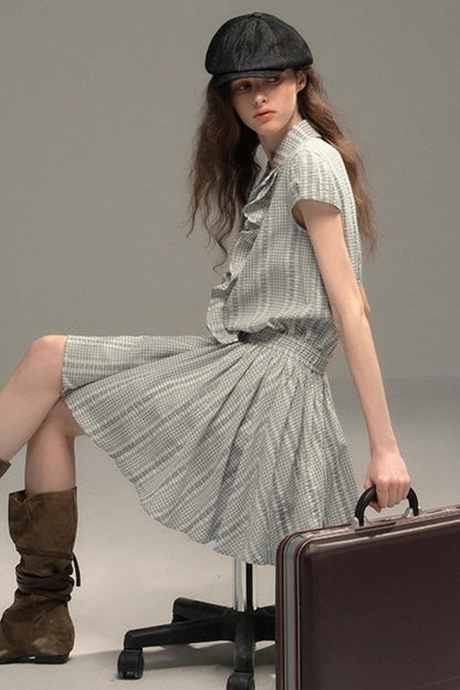 Silver Coral Jacquard Lace Dress