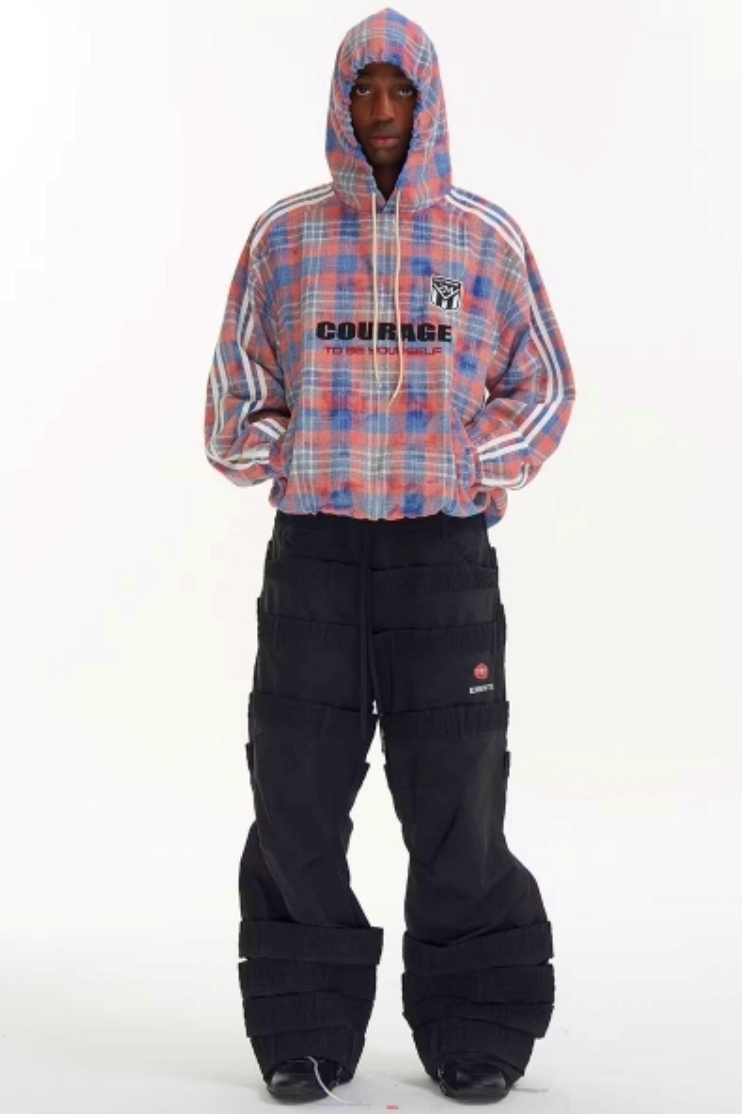 Patchwork-Plaid-Pullover