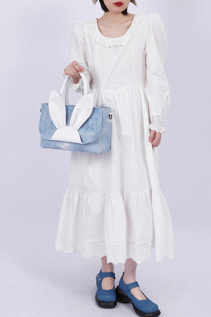Denim Rabbit Tote Bag