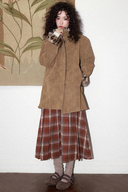 Earl Red Plaid Pleated Skirt Set-Up