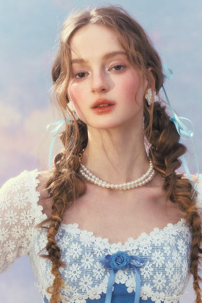 Patchwork Denim Skirt Set-Up