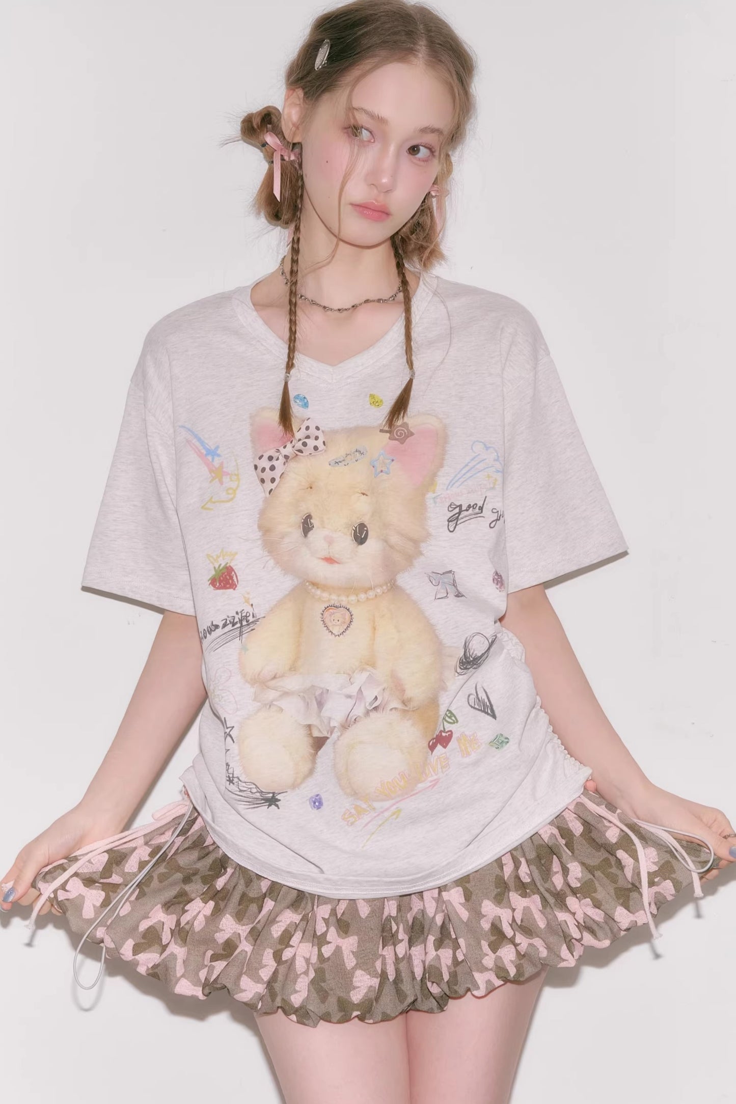 Gummy Bear V-Neck Top