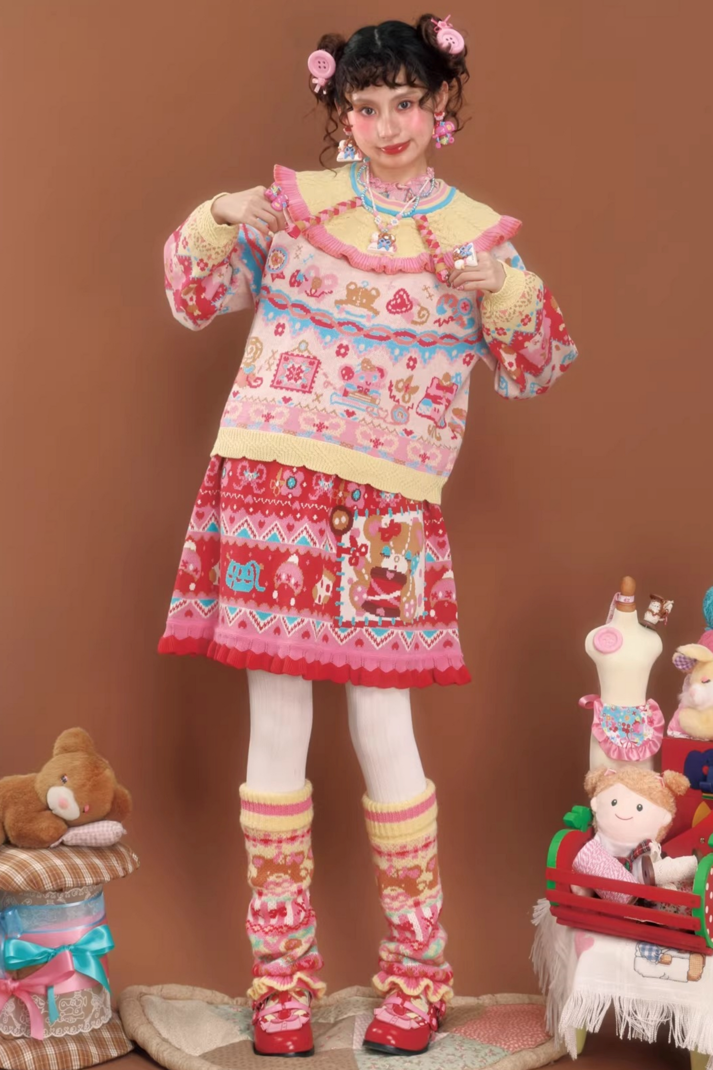 Cable Knit Watercolor Sweater