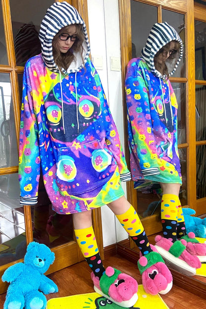 Colorful Cartoon Hooded Jacket