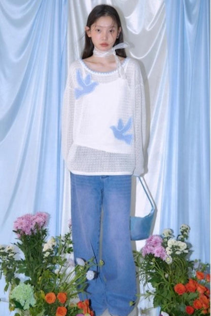 Original Embroidery Knitted T-Shirt