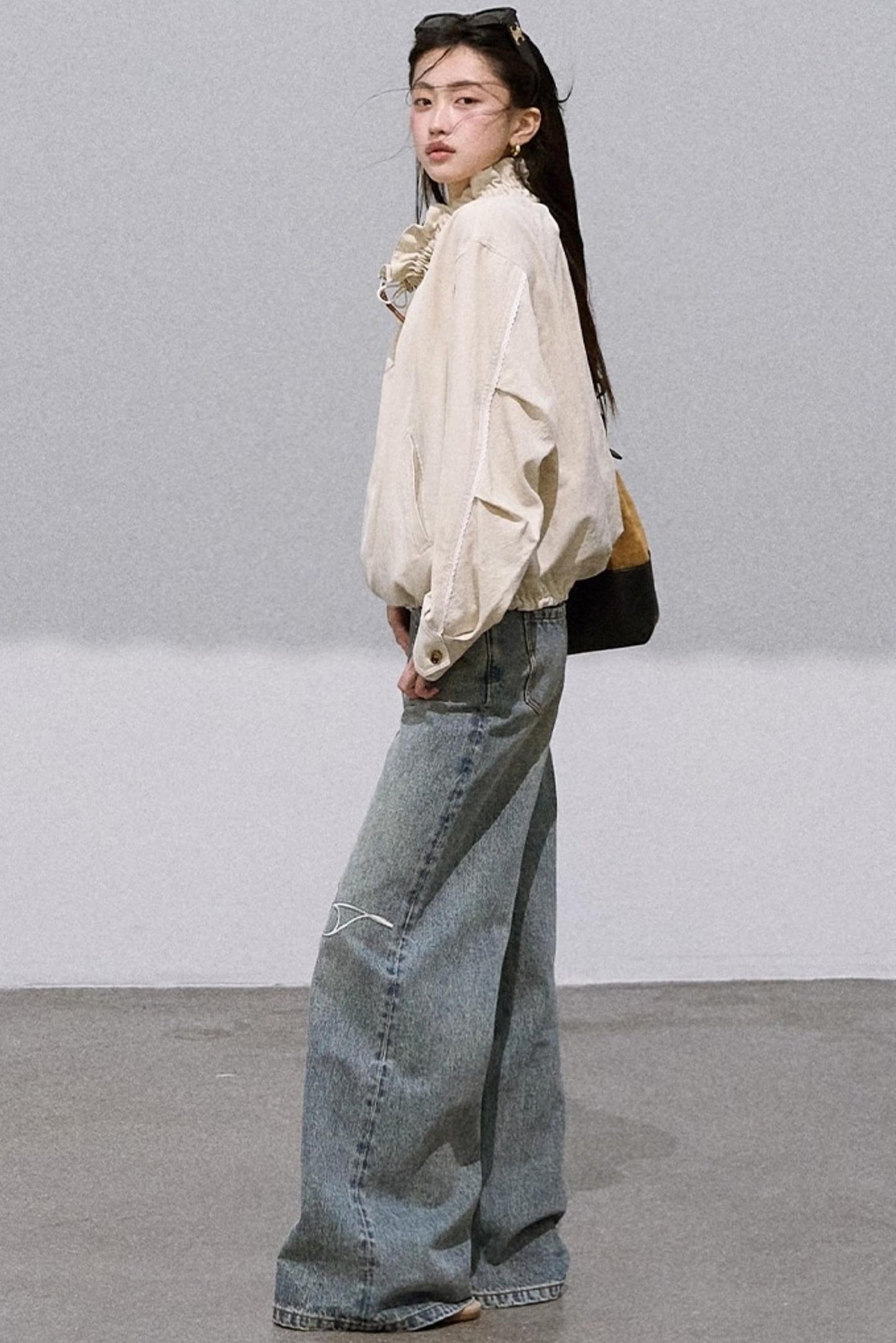 Embroidered Lace Panels Trousers & Jacket Set-Up