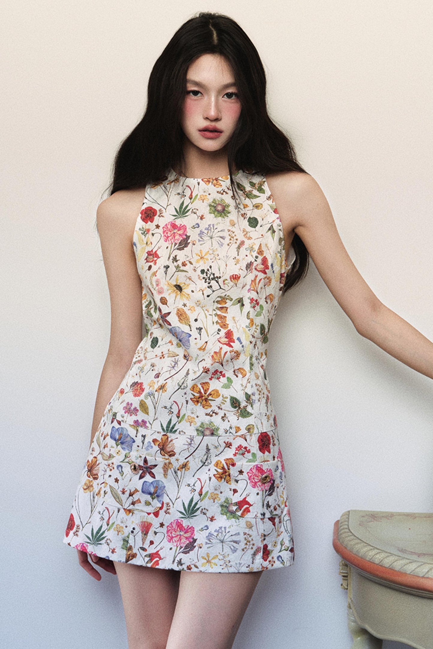 Wind Flower Sleeveless Dress