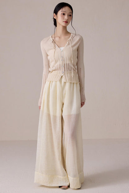 Beige Light Knit Cardigan