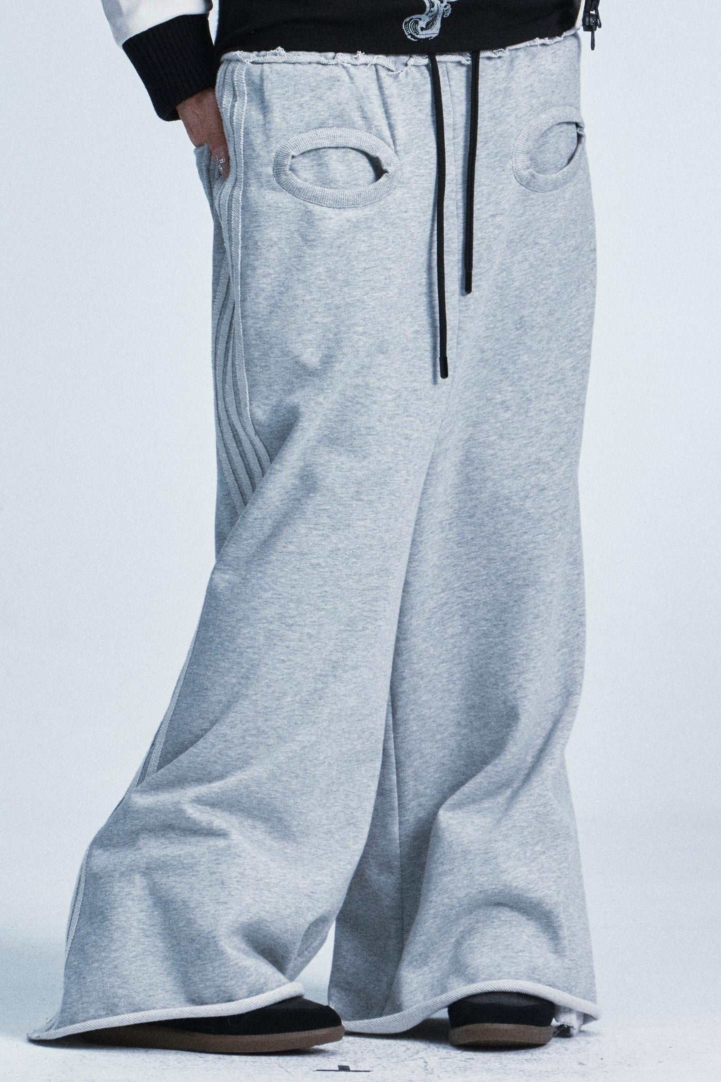 Frayed Hem Flared Pants