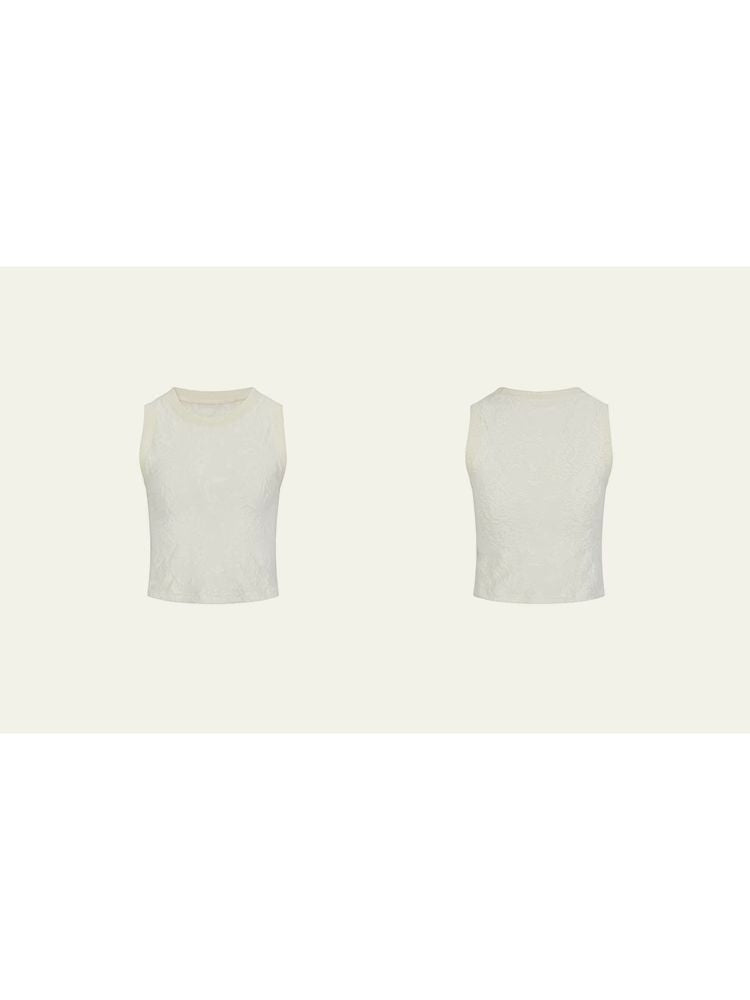 Embossed Textured Jacquard Inner Tank Top