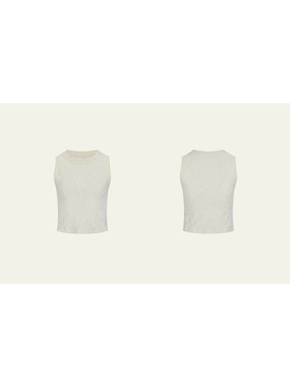 Embossed Textured Jacquard Inner Tank Top