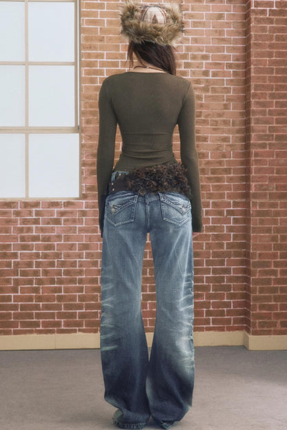 Retro Trend Winter Scimitar Jeans