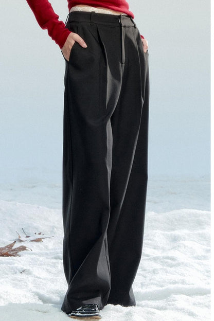 Korean Drape Wide-Leg Pants