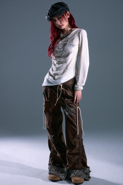 Vintage Polka Dot Swing Collar Top