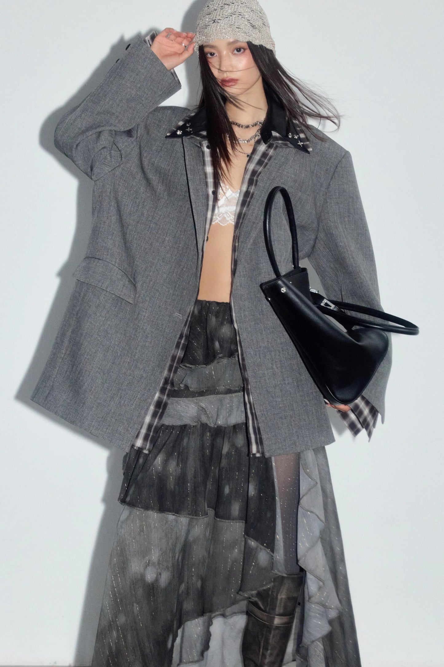 Forest Chiffon Ruffle Skirt