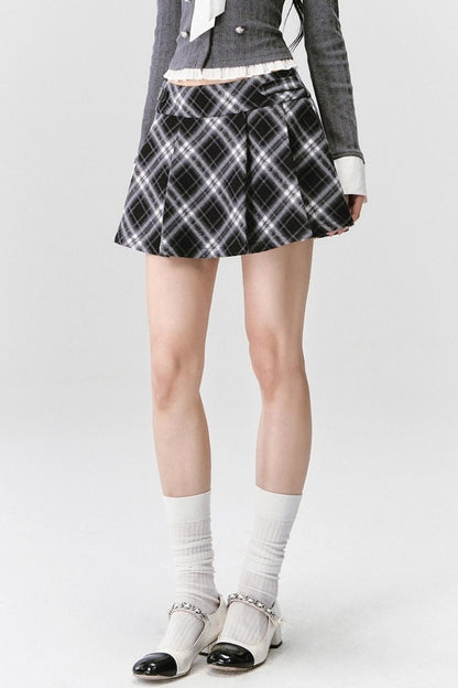 Vintage Pleated A-Line Skirt