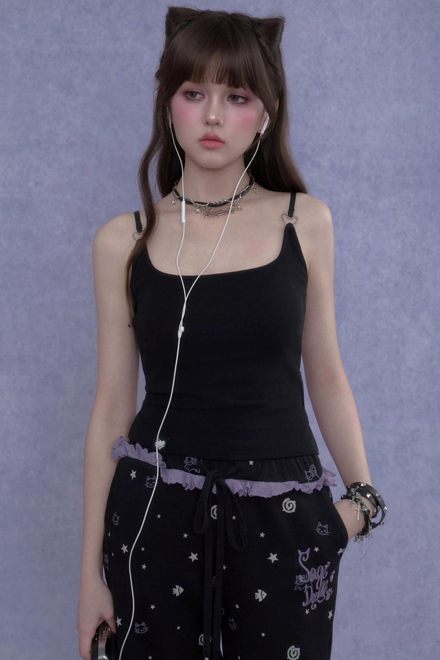 Dunkelherziges Camisole-Oberteil