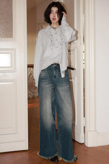 Vintage Whiskered Denim Pants