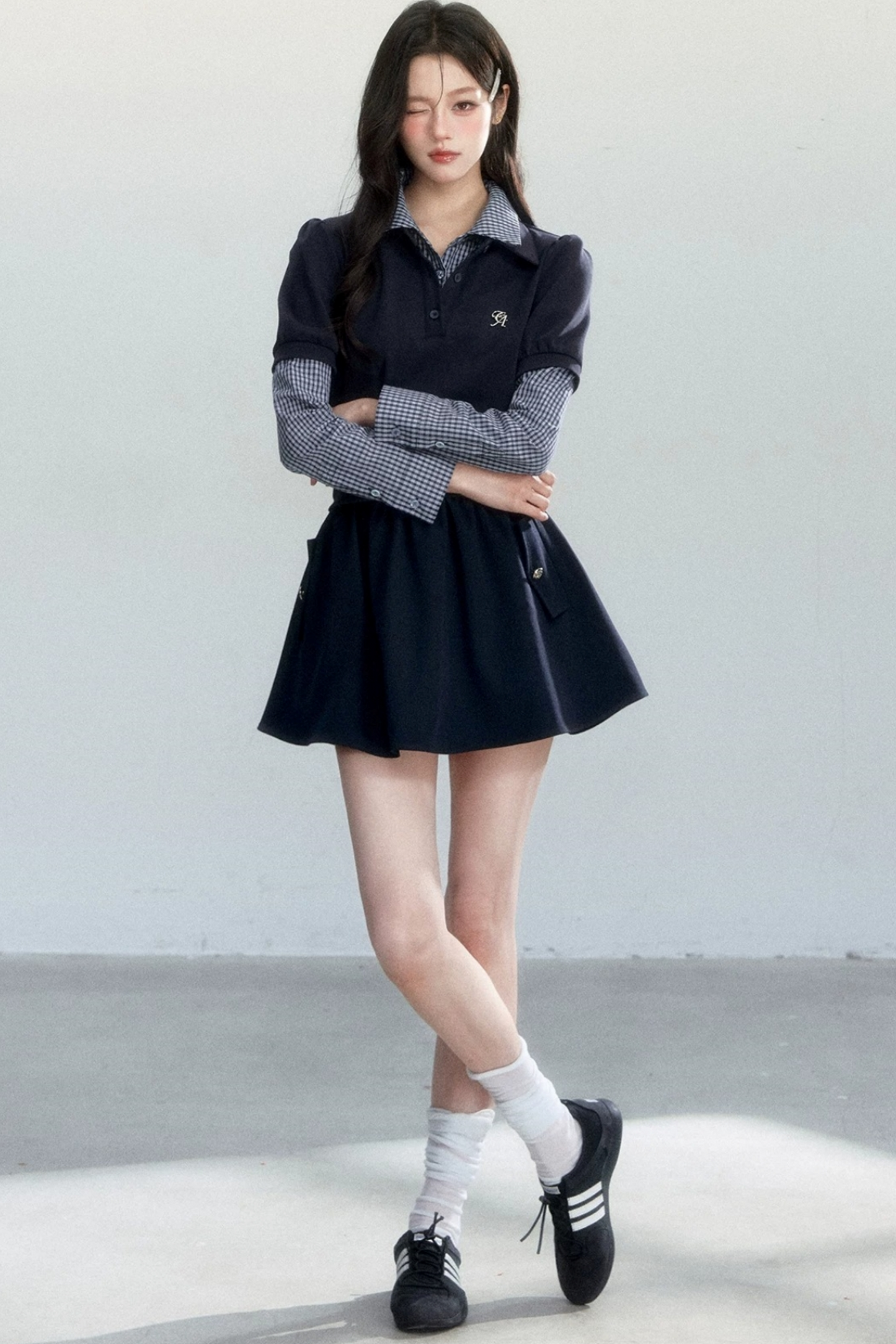 Korean Academy A-Line Skirt