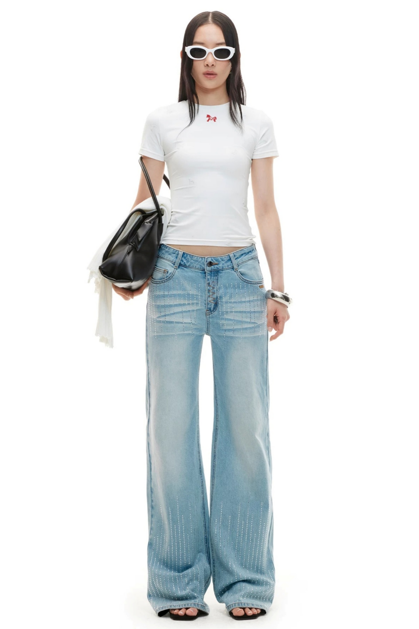 Shiny Vintage Denim Pants