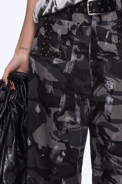 Camo Rivet Jeans