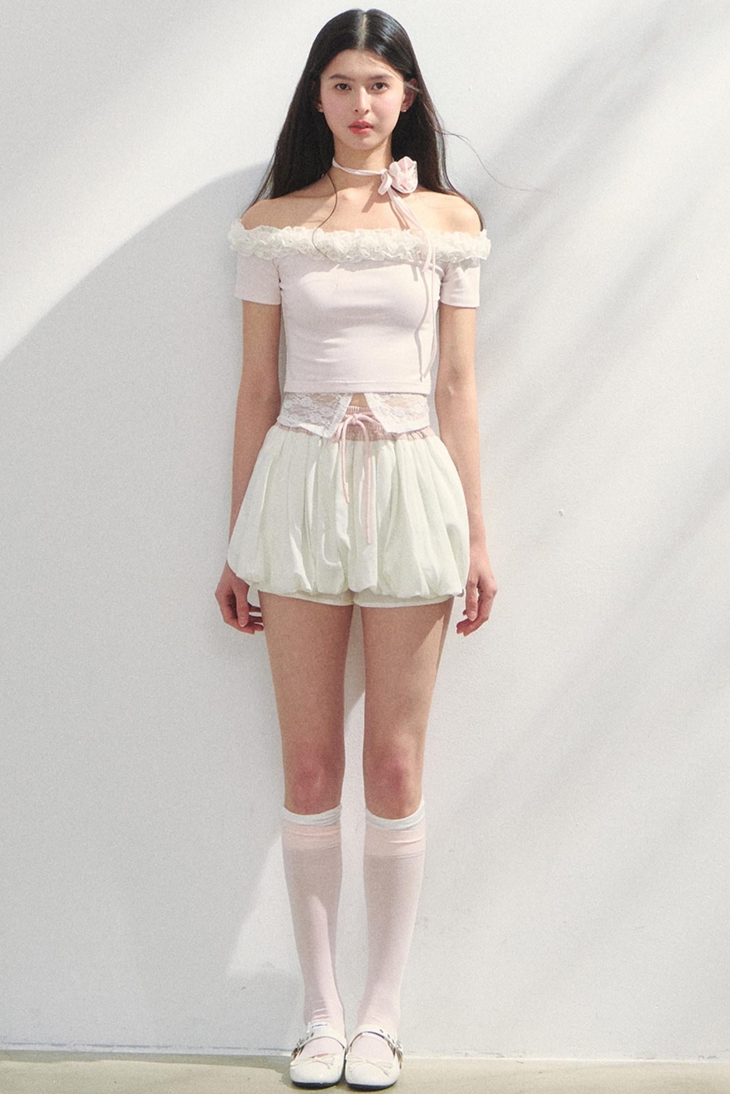 Lace Asymmetrical Top