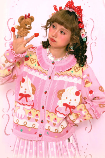 Sweet Tea Puppy Knit Cardigan