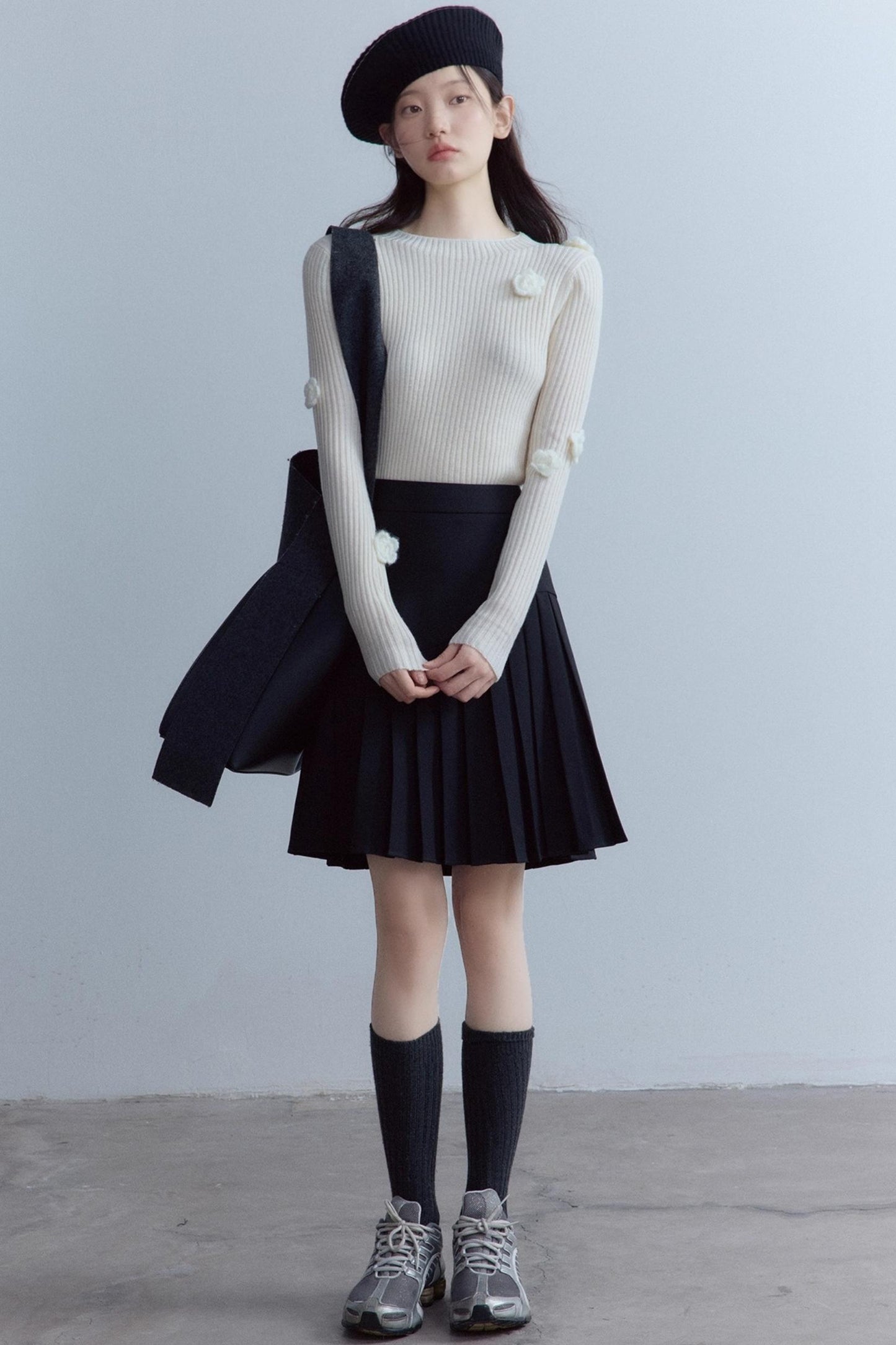 Elegant Asymmetrical Black Skirt