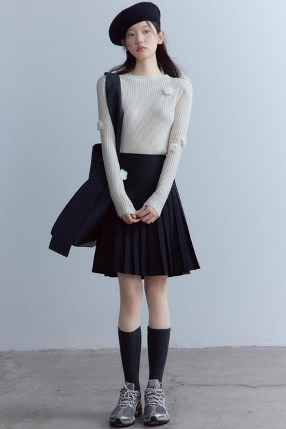 Elegant Asymmetrical Black Skirt