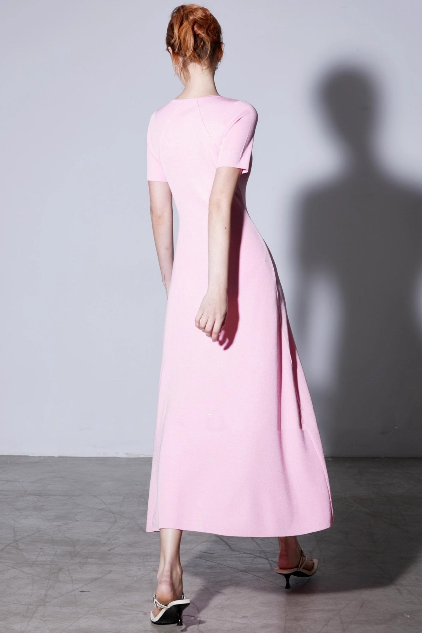 Silk U-neck Knit Dress