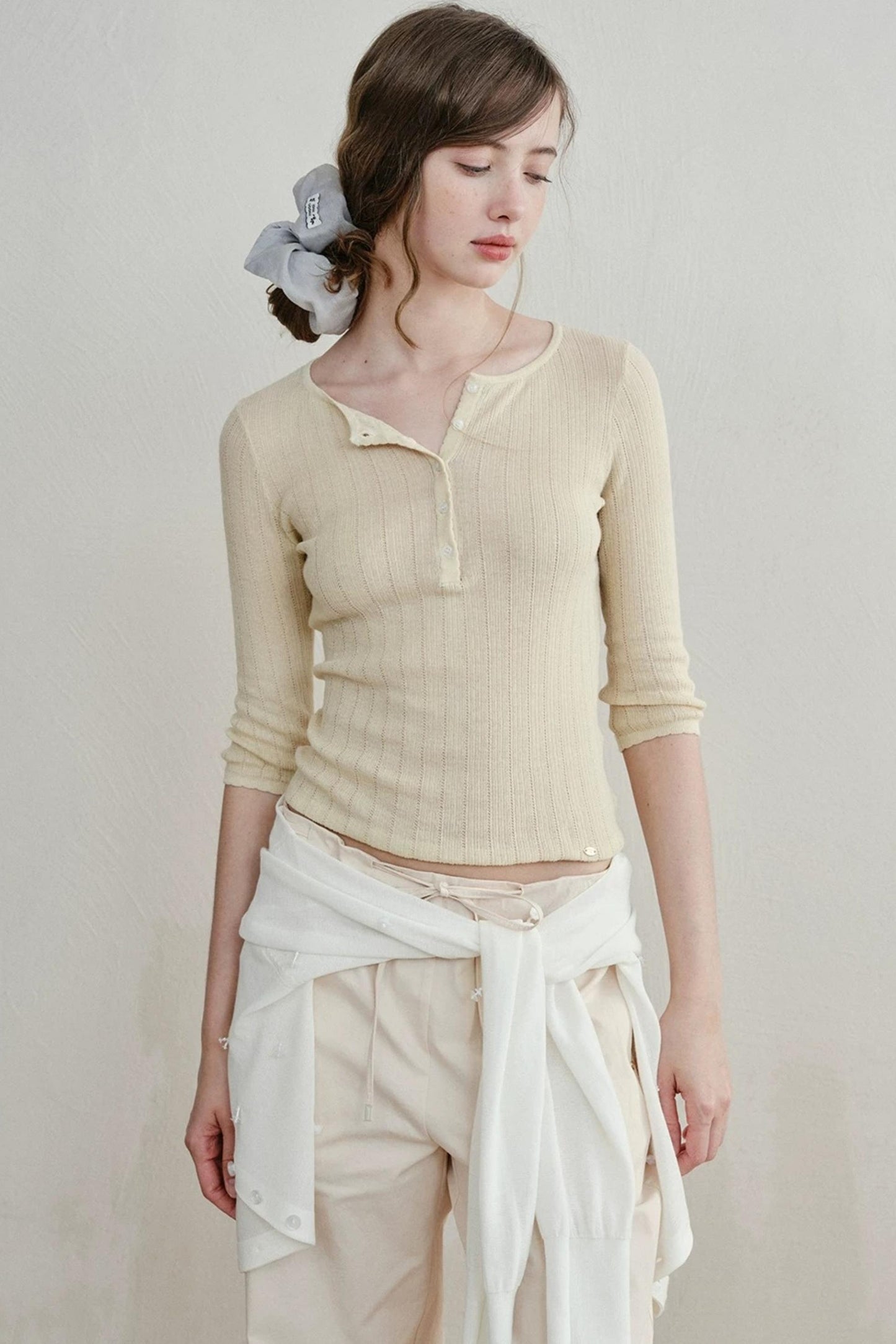 Minimalist Knit Henry Top
