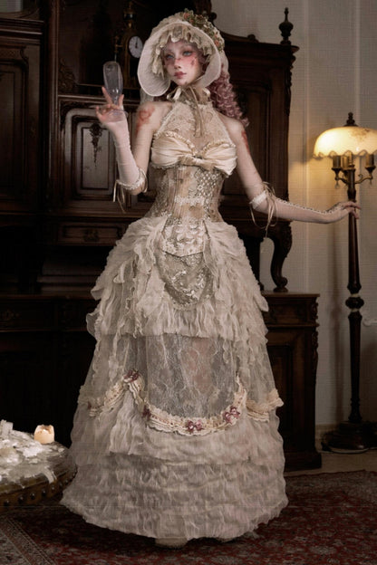 Elegant Herringbone Corset Slim Tunic Top Set