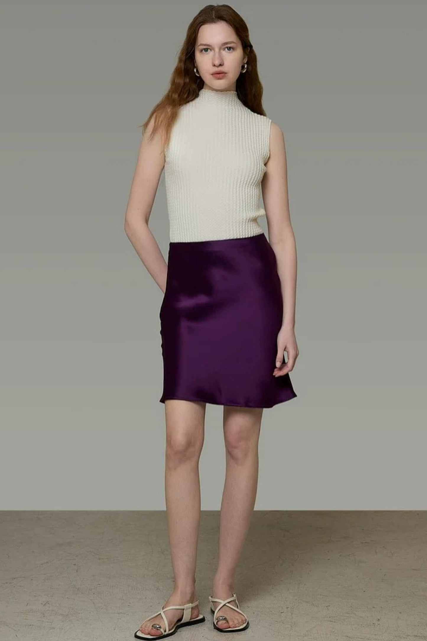 Dark Purple French Skirt