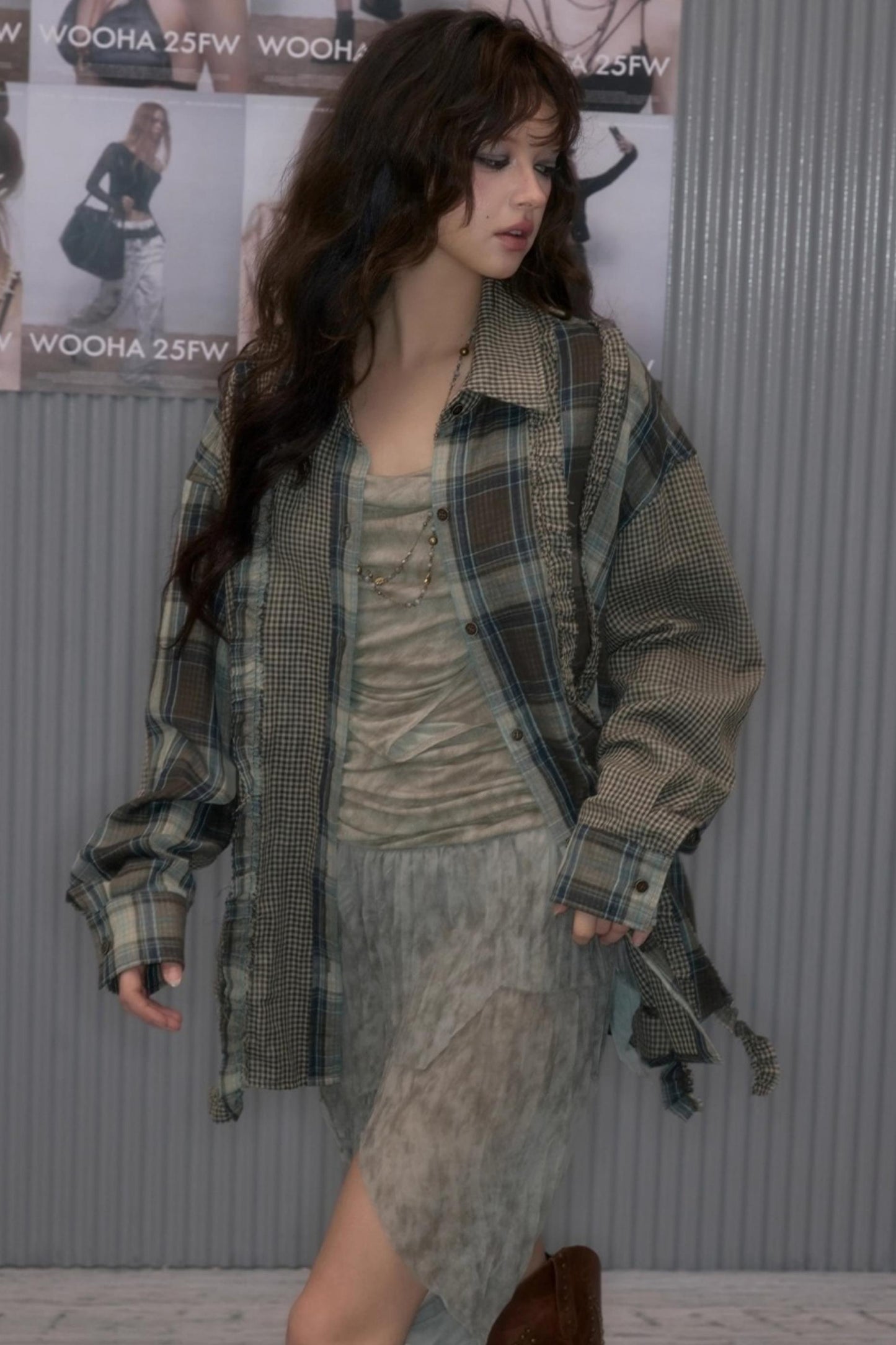 Retro Plaid Casual Loose Shirt