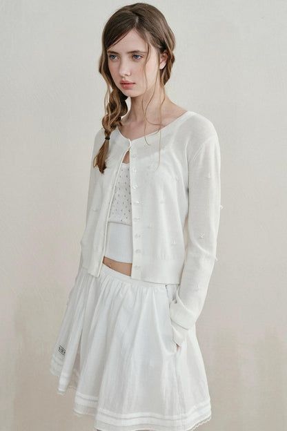 Heartbeat Beaded Knit Cardigan
