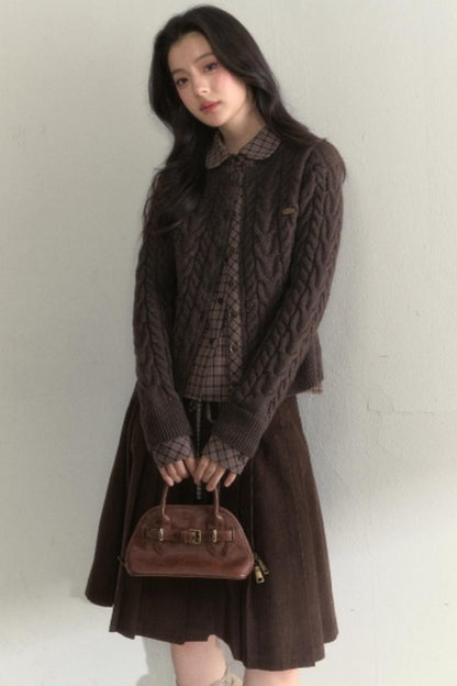 Fake Two Piece Woolen Knit Sweater