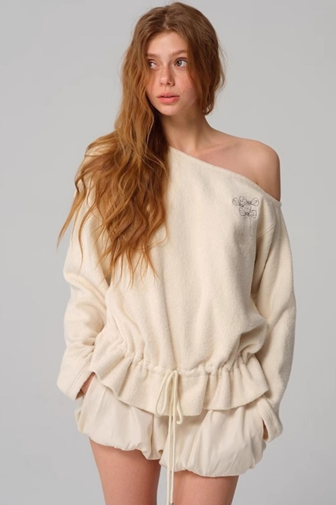 Vintage Two-Tone Tie-Blend Raglan Sweatshirt