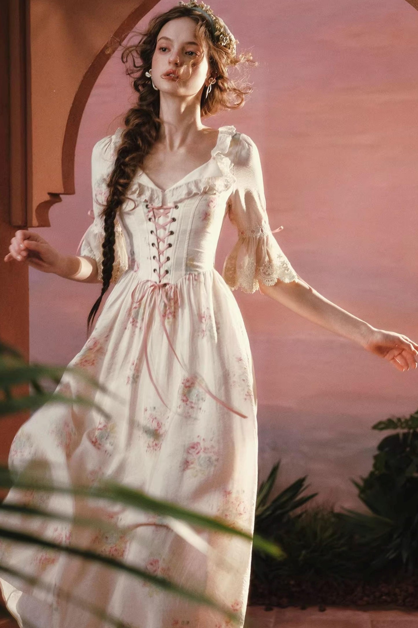 Pink Floral Dress