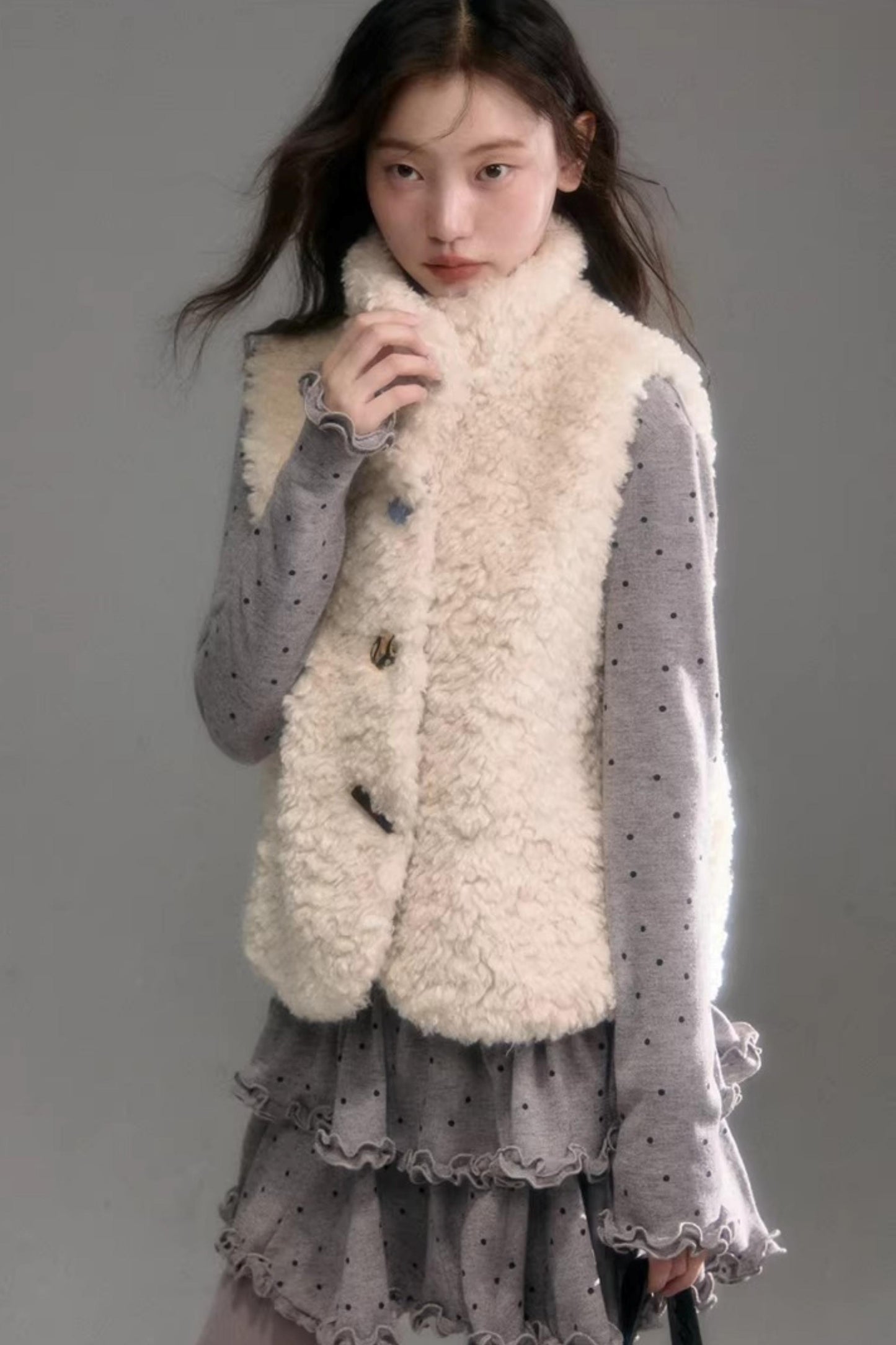 Teddy Curly Fur Vest Jacket