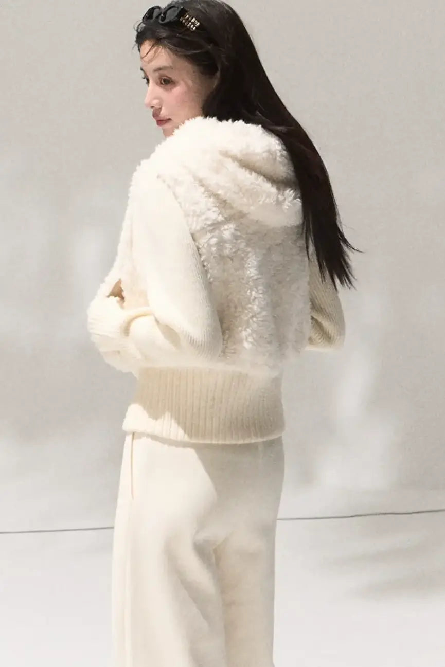 Soft Lambswool Knit Jacket Set-Up