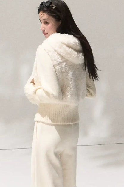 Soft Lambswool Knit Jacket Set-Up