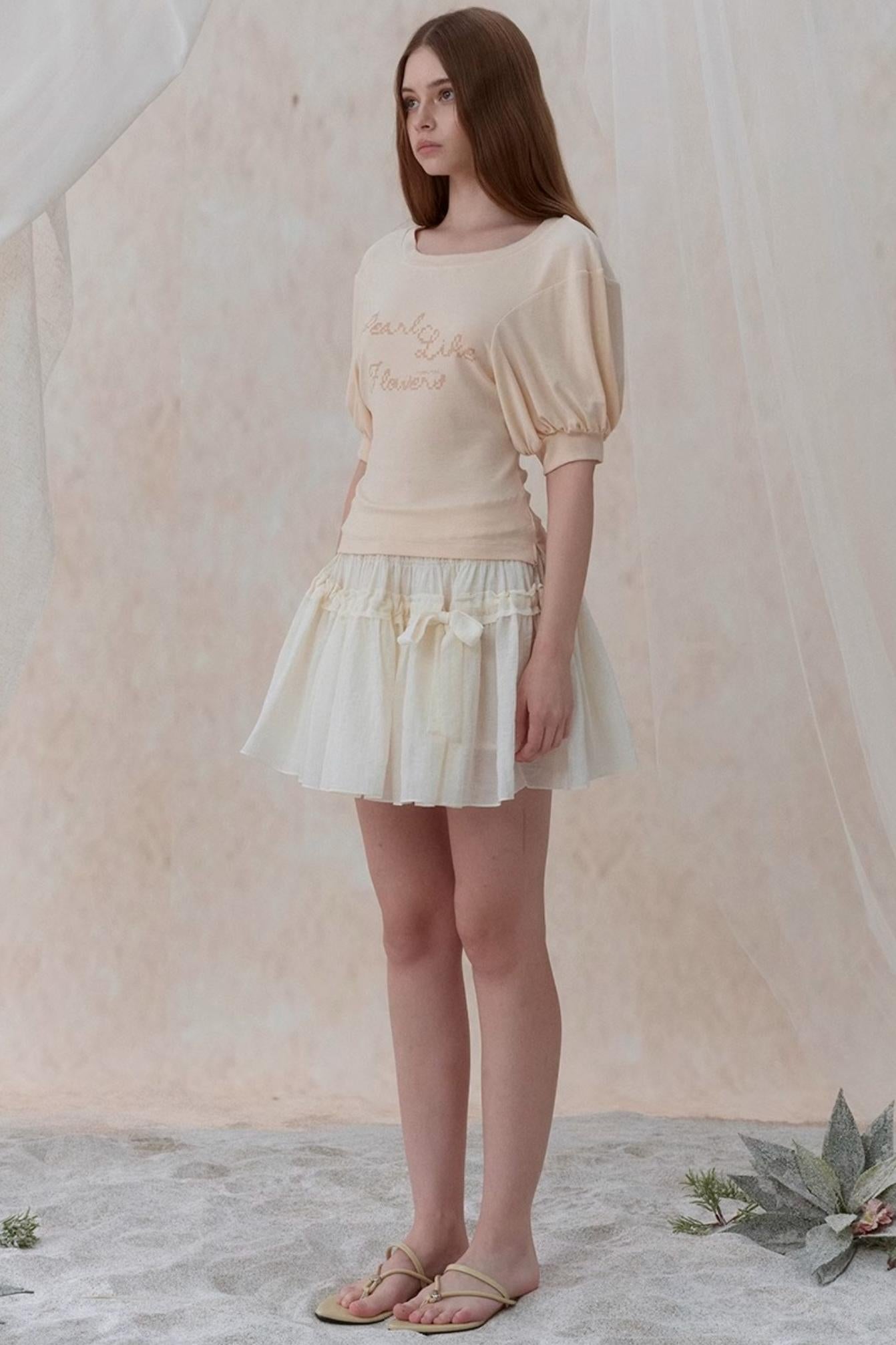 Sweet Bow A-line Mini Skirt