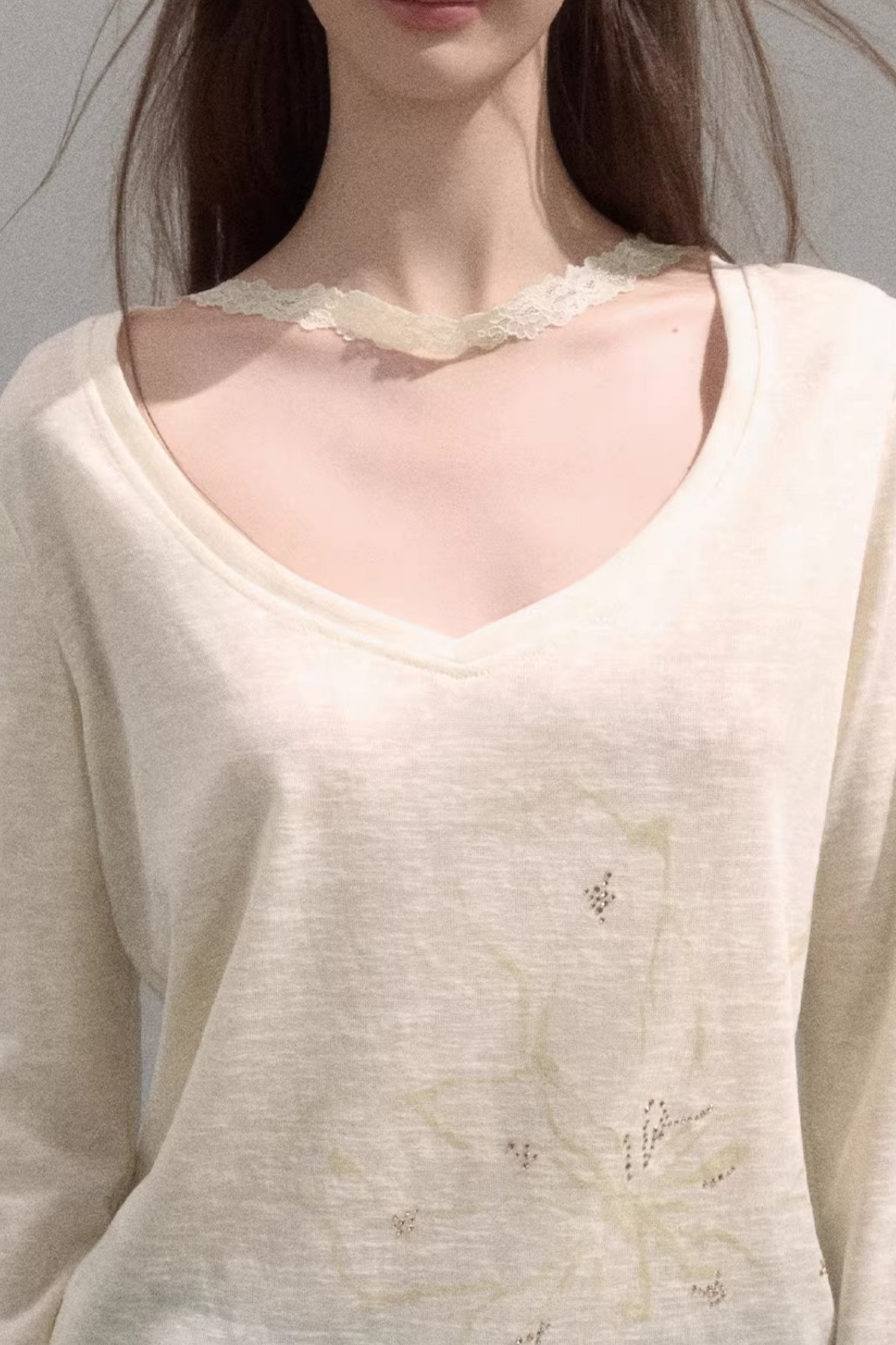 V-Neck Printed Blouse