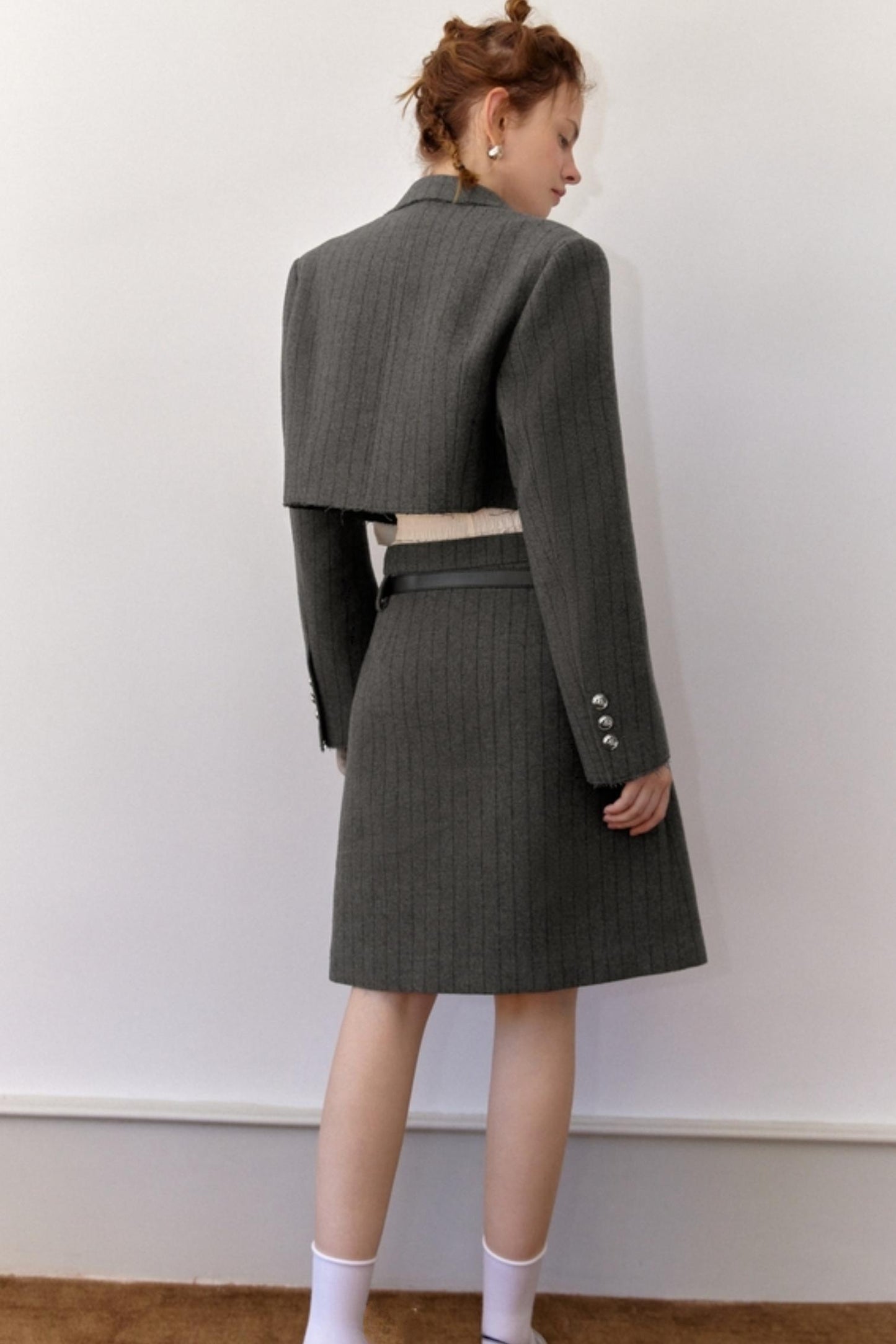 College Chic Striped Blazer Set-Up